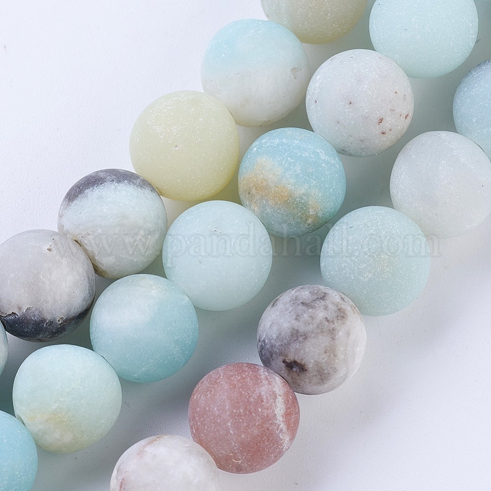 Perles Rondes Facettées En Amazonite Bleue Naturelle - 2-3 Mm - Lot - Fait Main Inde - Neuf