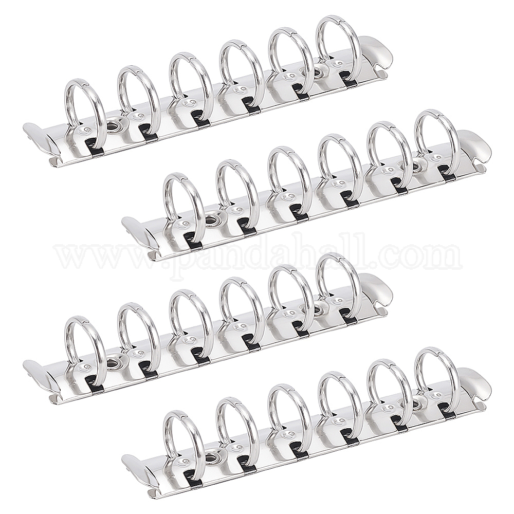 Wholesale BENECREAT 4Pcs 6 Holes A7 Ring Binder Mechanism Replacement Kit with Screws