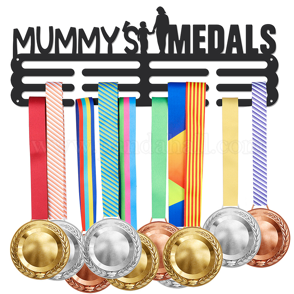 Generic Medal Hanger Holder Display Rack Stainless Steel Medal Hanger Holder Hooks Black Generic Mpg2004482