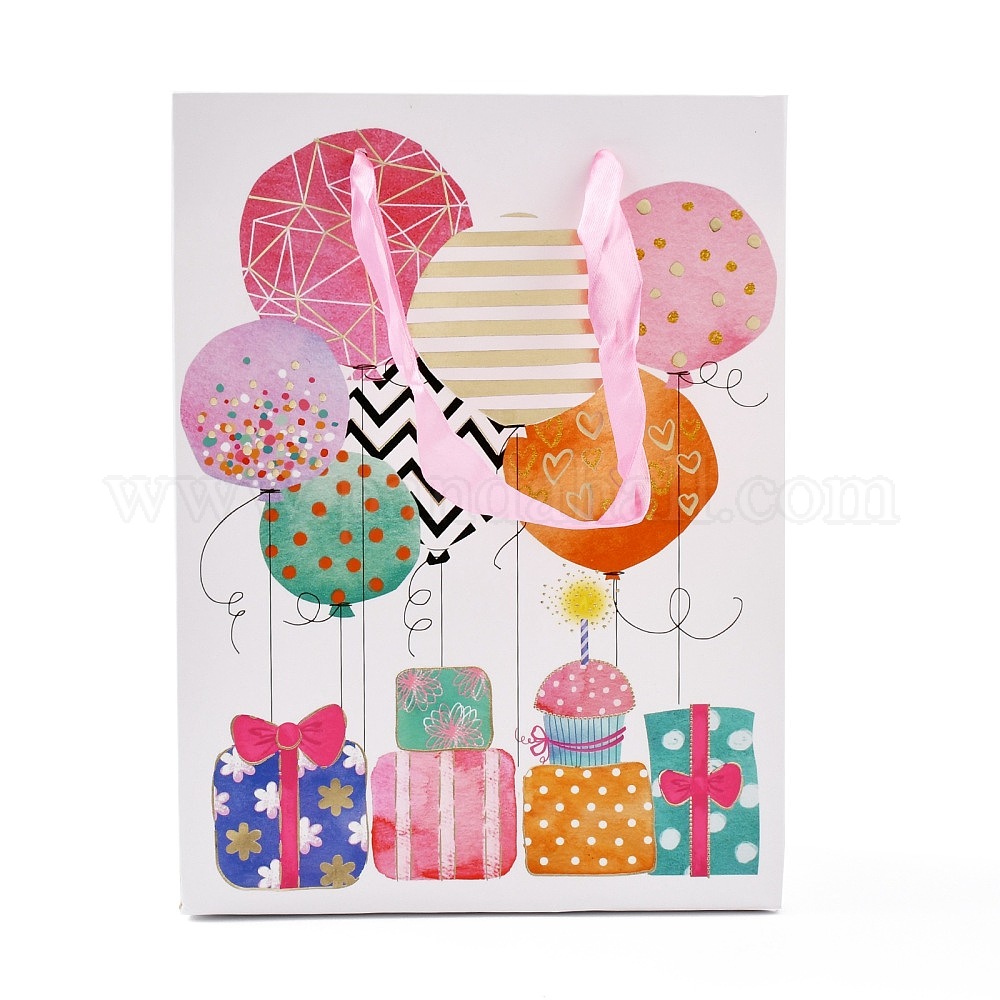 Wholesale Birthday Themed Rectangle Paper Bags