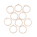 Alloy Open Back Bezel Pendants, For DIY UV Resin, Epoxy Resin, Pressed Flower Jewelry, Round Ring, Light Gold, 32.5x28.5x4.5mm, Hole: 2mm, Inner Diameter: 25mm
