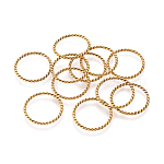 Tibetischen stil Verbinderringe, Bleifrei und cadmium frei, Antik Golden Farbe, verdrehter Ring, 26x2 mm, Bohrung: 22 mm