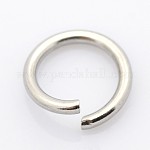 304 Edelstahl offenen Ringe springen, Edelstahl Farbe, 26 Gauge, 3x0.4 mm, Innendurchmesser: 2.2 mm