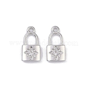 Латунные микропаве прозрачные подвески с фианитом KK-K351-36P