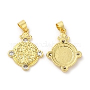 Латунные микро проложить кубического циркония подвески KK-M246-42G