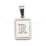 Подвески из натуральной белой ракушки из нержавеющей стали 304 STAS-S130-03P-R