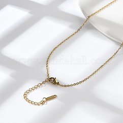 Collana con catene in acciaio inossidabile 304 per uomo e donna, oro, larghezza: 1.5 mm, 15.75 pollice (40 cm)