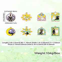 40шт 8 стиля подвески из цинкового сплава с эмалью&nbsp;FIND-CJ0003-79