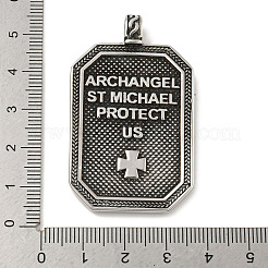316サージカルステンレスペンダント  アンティークシルバー  天使と妖精  51x31x7mm  穴：4.5mm&nbsp;STAS-Z073-75AS-06