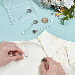 4 шт. брошь-булавка для лацкана со стразами в виде короны&nbsp;JEWB-PH0001-44P