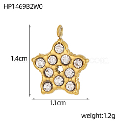 Подвески из нержавеющей стали 304 с микропаве из кубического циркония&nbsp;STAS-OY008-67G