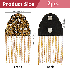 2 шт. эполеты из железа&nbsp;DIY-FH0009-03B-01