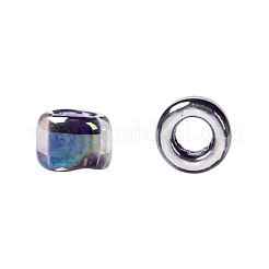 TOHOラウンドシードビーズ  日本製シードビーズ  （ダークパープルの裏地付きクリスタルレインボー774)個  15/0  1.5mm  穴：0.7mm  約15000個/50g&nbsp;SEED-XTR15-0774