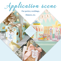 100 шт. 2 цвета бумажные подарочные бирки в форме следа ребенка DIY-AR0002-87