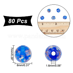 Светящиеся бусины лэмпворк из золота и песка ручной работы&nbsp;LAMP-NB0001-79D
