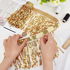 Блестящие ленты из пвх с блестками и кисточками OCOR-WH0078-73A