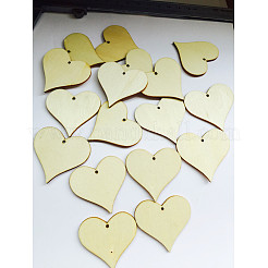 Незаконченные деревянные диски в форме сердца WOCR-PW0001-016B