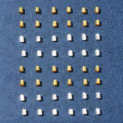 1200 шт. 2 цвета латунные обжимные бусины KK-FS0001-37