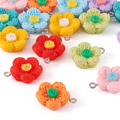 16 шт. 8 цвета непрозрачные подвески из смолы&nbsp;RESI-TA0002-56