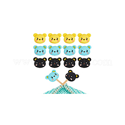 12шт 3 цвета силиконовые фокусные бусины SIL-NB0001-44