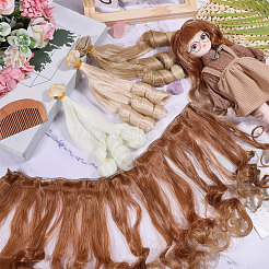 4 perruque de poupée en fibre haute température&nbsp;DOLL-GL0001-04D