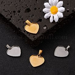4 pz 2 colori 304 e 201 cabochon pendenti in acciaio inossidabile&nbsp;STAS-FS0001-20M