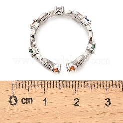 Открытые манжеты из латуни с микропаве кубический цирконий&nbsp;RJEW-P169-05AS