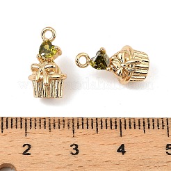 Латунные микро проложить кубического циркония подвески&nbsp;KK-C155-16G-04