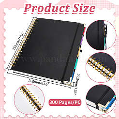 Cahier à spirale en plastique et papier&nbsp;AJEW-WH0410-362A