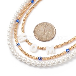 Set di collane di perline malocchio di perle&nbsp;NJEW-JN04048