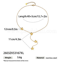 Y-förmige Quasten-Lariat-Halsketten aus Edelstahl 304 für Damen&nbsp;WG3907F-02