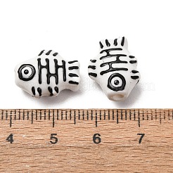 Handgemachte Porzellan Perlen gedruckt&nbsp;PORC-F005-03B-03