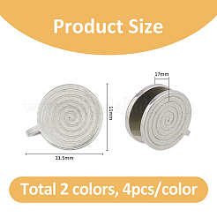 8 Stück 2 Farben 304 Edelstahl Vortex Manschette Ohrringe&nbsp;EJEW-HS0001-13A