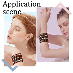 Natürliche indische Achat-Armbänder mit runden Perlen&nbsp;BJEW-WH20001-14A
