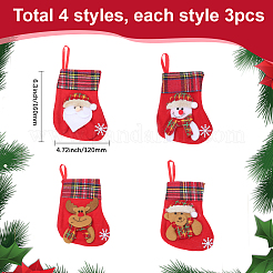 12 ciondolo decorativo per borsa regalo natalizia in stoffa&nbsp;FIND-SP0020-60C