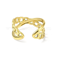 Открытое манжетное кольцо из нержавеющей стали 304 с ионным покрытием (IP) RJEW-L109-033G