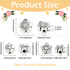 150шт 3 стиля сплава распорные бусины&nbsp;FIND-YW0011-75