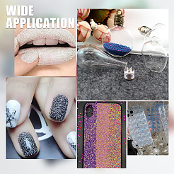 200 г 10-х цветные стеклянные мини-шарики для нейл-арта&nbsp;SEED-OC0001-06