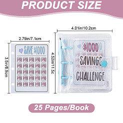 3-кольцо 4-дюймовый мини-переплет из ПВХ задача экономии DIY-WH0430-204C