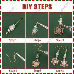 DIY-Set zur Herstellung von Weihnachtsohrringen mit Schneeflocken&nbsp;DIY-SC0022-84