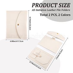 2 chemise de classement 2 couleurs en similicuir et alliage de zinc&nbsp;OFST-CP0001-10B