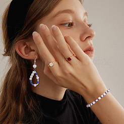 400шт 3 стеклянных бисера с 2 отверстиями SEED-CN0001-23