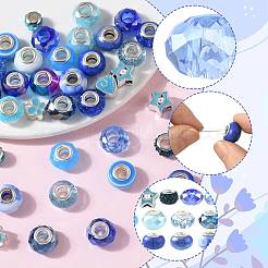 40 шт. 20 стиля синей серии европейские бусины из смолы RPDL-FS0001-02