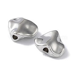 めっき合金ビーズラック  ハート  プラチナ  9x10x4mm  穴：1.6mm&nbsp;PALLOY-Q458-17P