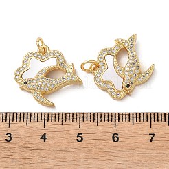 Pendentifs en laiton zircon cubique transparent&nbsp;KK-B083-33A-G