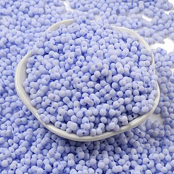 マカロンカラー不透明フロストガラスシードビーズ  ピーナッツ  ラベンダー  6x3x3mm  穴：1.2mm  約88個/10g&nbsp;X1-SEED-K009-12B-12