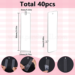 Подвески из прозрачных акриловых дисков&nbsp;TACR-SC0001-38A