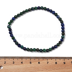 Браслеты из натуральной хризоколлы и лазурита (окрашенные) с круглыми бусинами BJEW-L594-B04