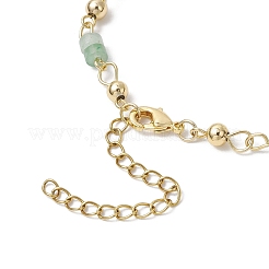 Латунные браслеты из натуральных смешанных камней для женщин&nbsp;BJEW-JB11683