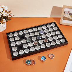 50 шт. прозрачные алюминиевые плоские круглые контейнеры для шариков&nbsp;AJEW-WH0596-390